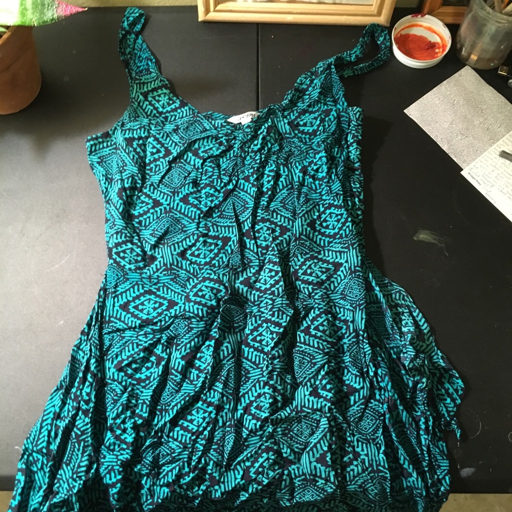 Tribal print wrap dress